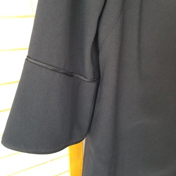 Tahari Navy Blue Dress Size 12 Esmarella A-Line 3/4 Sleeve - Picture 2 of 11